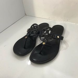 Tory Burch Miller Medallion Leather Flat Thong